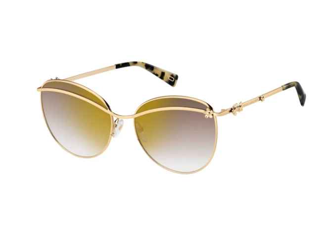 Marc Jacobs Marc Daisy 1/S J5GFQ Gold/Brown Mirrored Women Sunglasses