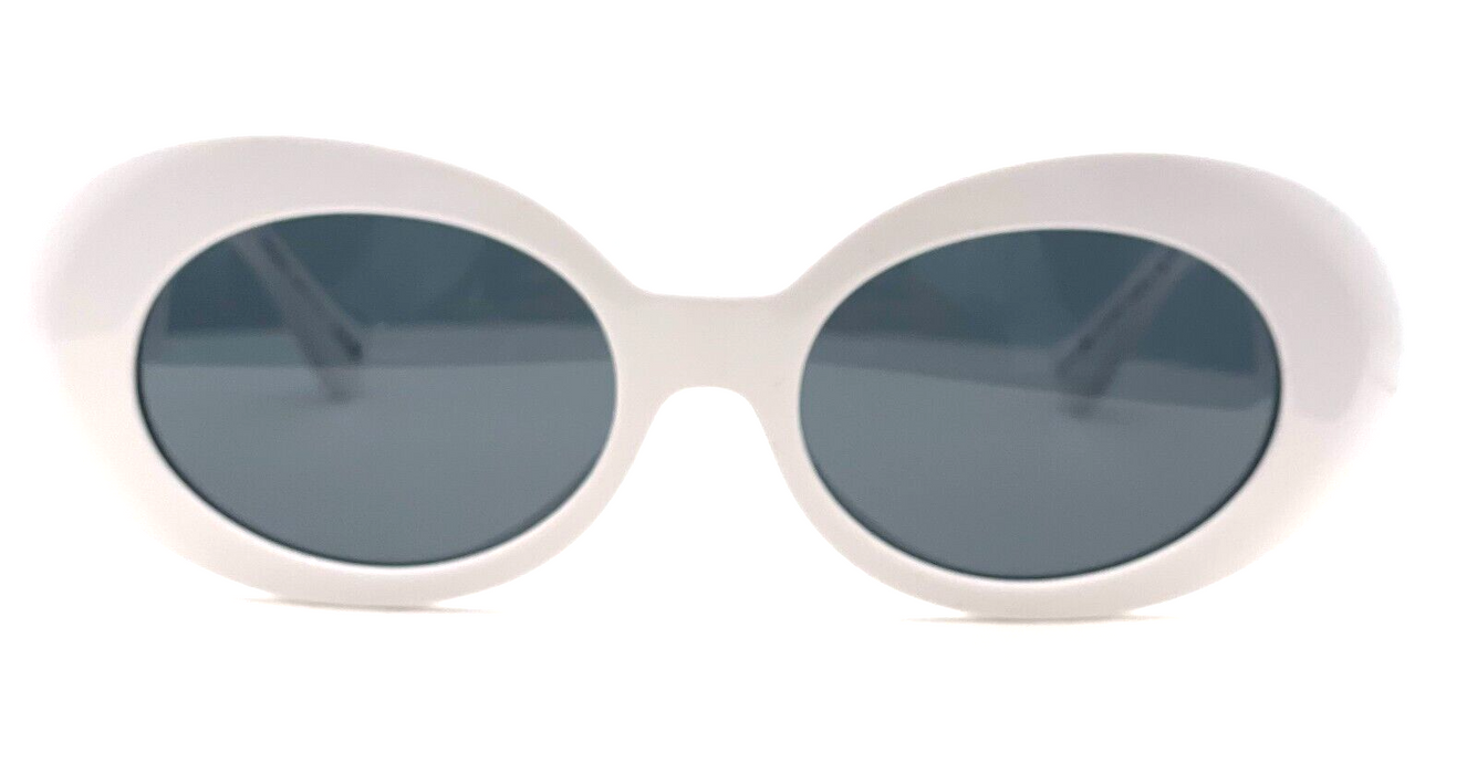 Versace VE4426BU 314/87 White-Gold/Dark Gray Oval Women's Sunglasses