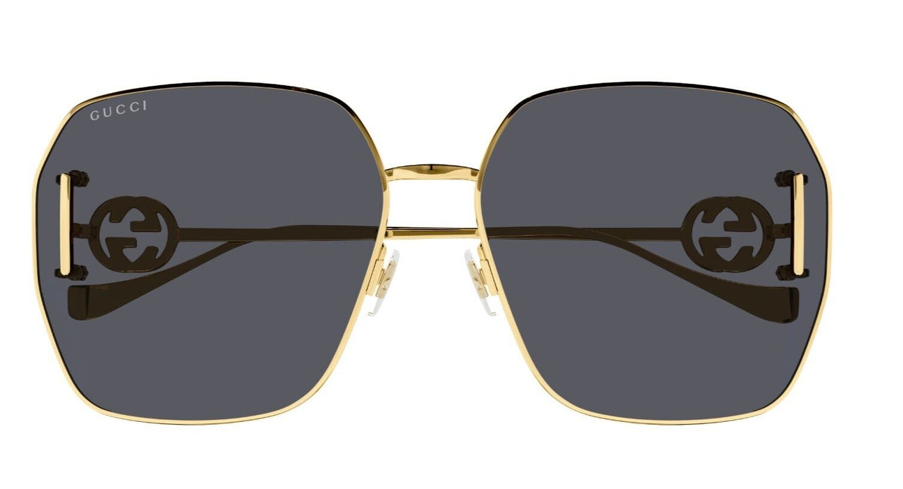 Gucci GG1207SA 002 Gold/Grey Oversize Square Women's Sunglasses