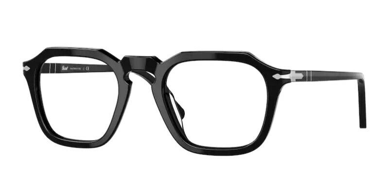 Persol 0PO3292V 95 Black/ Silver Square Unisex Eyeglasses