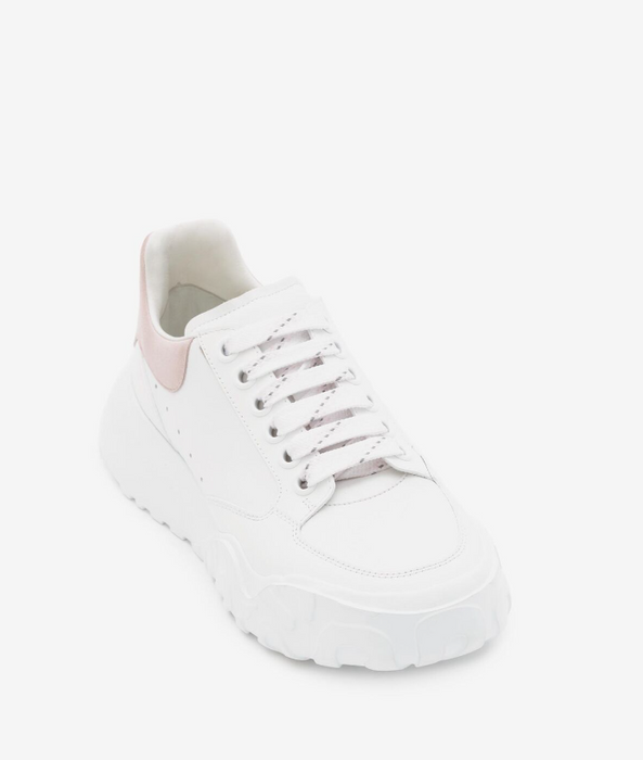 Alexander McQueen Women's Court Trainer White Leather Sneakers 633915WIA9A 9182