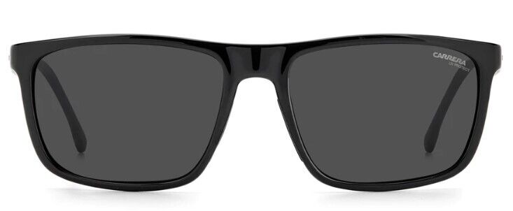 Carrera 8047/S 0807/IR Black/Grey Rectangle Men's Sunglasses