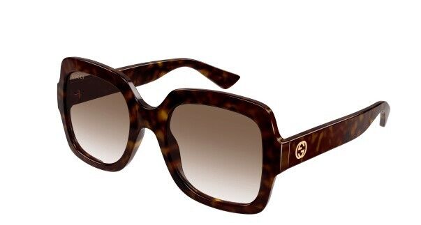 Gucci GG1337S 003 Havana/Brown Gradient Oversized Square Women's Sunglasses