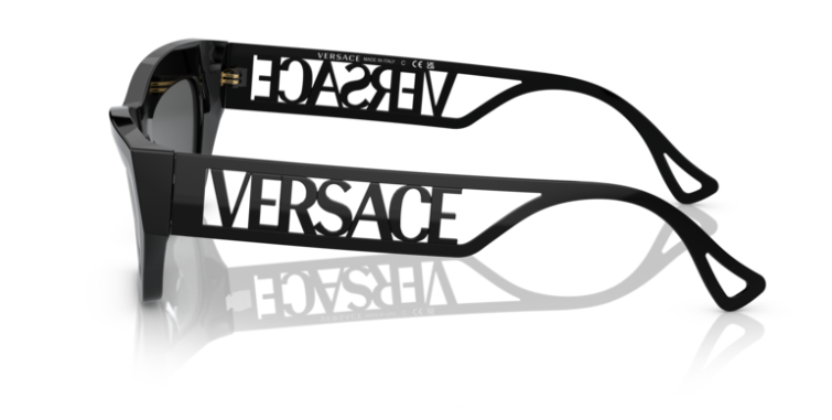 Versace 0VE4432U 523287 Black/Dark grey Rectangle Women's Sunglasses