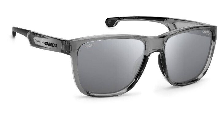 Carrera CARDUC-003/S 0R6S/T4 Grey-Black/Silver Mirrored Square Men's Sunglasses