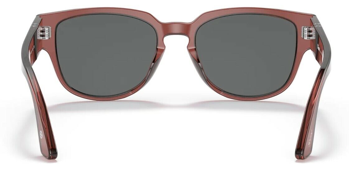 Persol 0PO 3231S 1104B1 Red Burnt Transparent/Dark Grey Men's Sunglasses