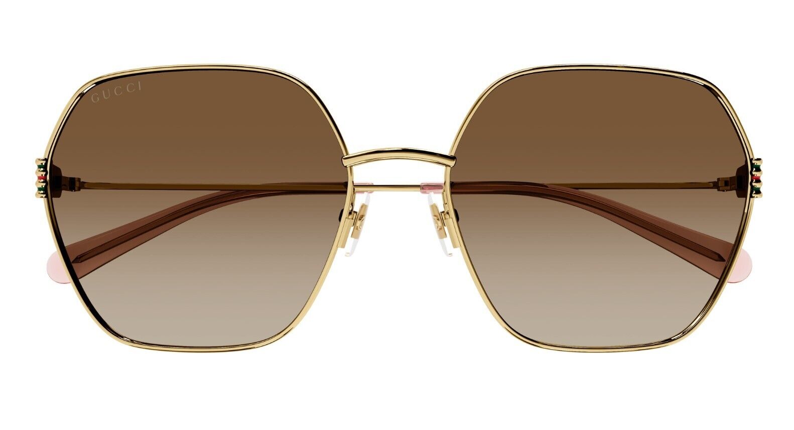 Gucci GG1285SA 002 Gold/Brown Gradient Oversize Square Women's Sunglasses