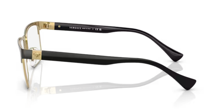 Versace 0VE1285 1443  Black 58mm Rectangle Men's Eyeglasses