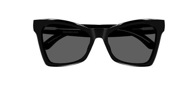 Balenciaga BB0231S 001 Black/Grey Cat-Eye Women's Sunglasses