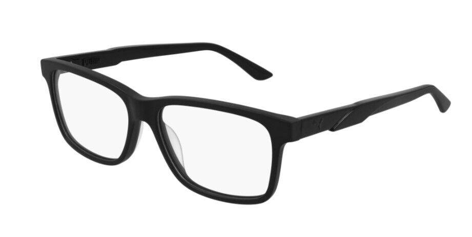 Puma PU0341O 001 Black-Black Rectangular Full-Rim Unisex Eyeglasses