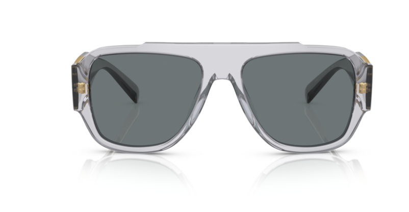 Versace 0VE4436U 530580 Transparent grey Dark blue Soft Square Men's Sunglasses