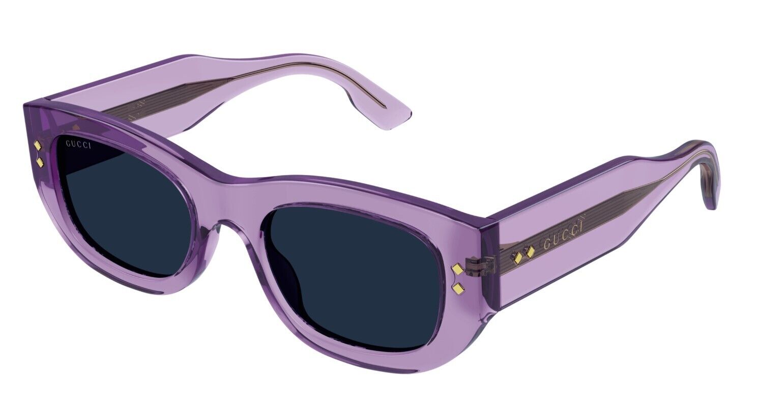 Gucci GG1215S 003 Violet/Blue Narrow Rectangular Women's Sunglasses