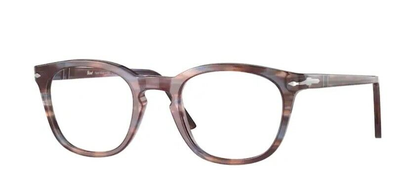 Persol 0PO3258V 1155 Striped Blue Brown Havana/ Silver Unisex Eyeglasses