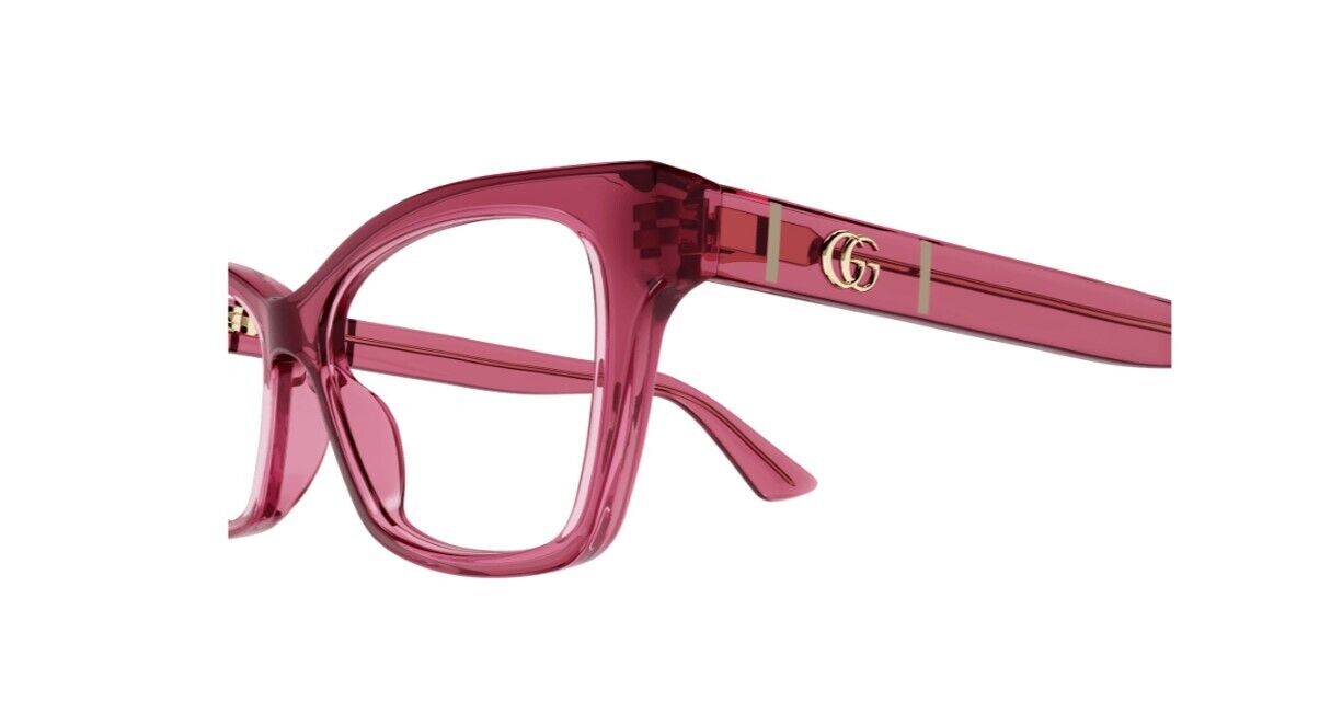 Gucci GG0634O 010 Burgundy Cat-Eye Rectangular Women's Eyeglasses