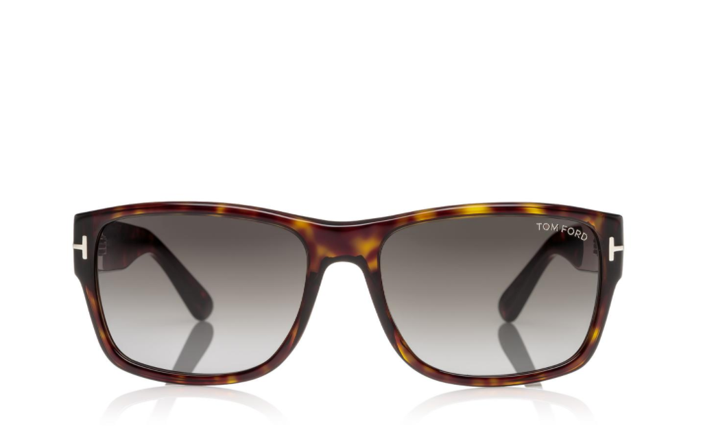 Tom Ford FT 0445 Mason 52B Shiny Dark Havana/Smoke Gradient Men Sunglasses