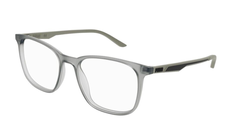 Puma PU0371O 004 Grey-Grey Square Full-Rim Unisex Eyeglasses