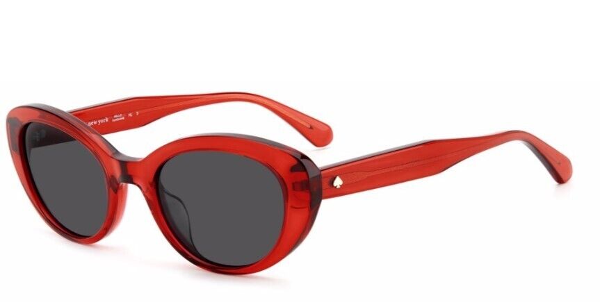 Kate Spade Crystal/S 0C9A/IR/Red/Grey Oval Women's Sunglasses