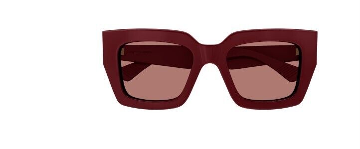 Bottega Veneta BV1212S 004 Burgundy/Pink Square Women's Sunglasses