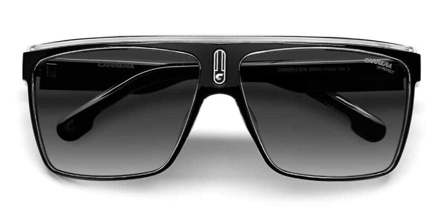 Carrera 22/N 080S/90 Black White/Grey Shaded Rectangle Men's Sunglasses