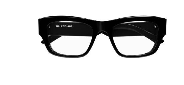 Balenciaga BB0264O 001 Black Rectangular Unisex Eyeglasses