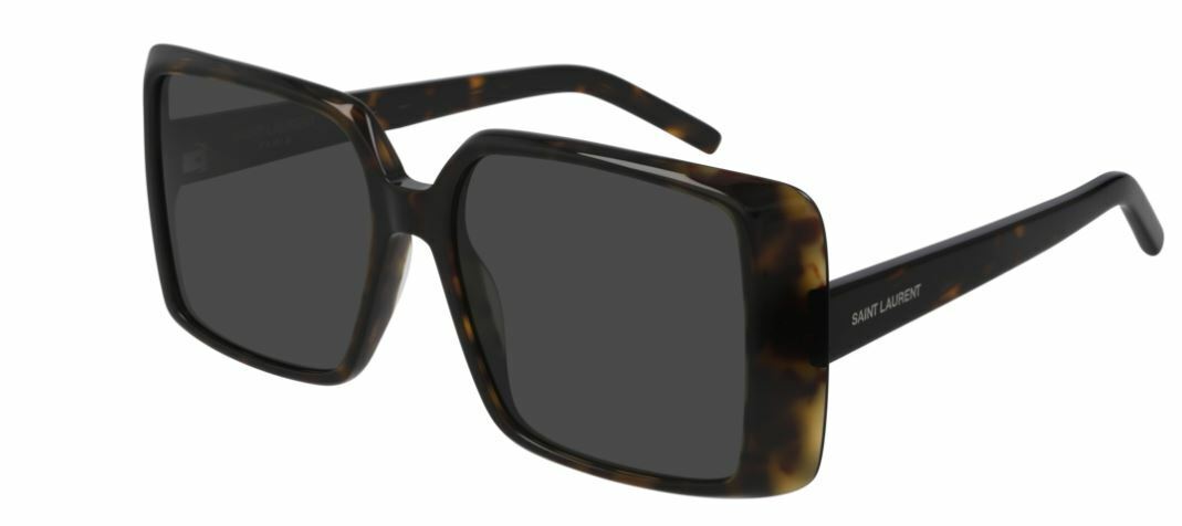 Saint Laurent SL 451 003 Havana/Gray Oversized Women's Sunglasses
