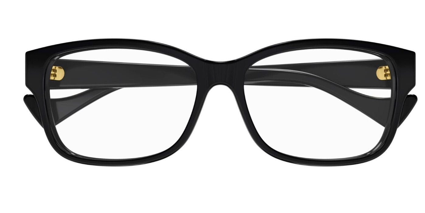 Gucci GG1259O 001 Black Rectangular Women's Eyeglasses