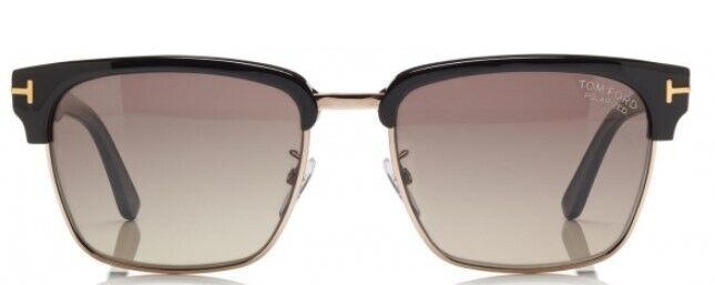 Tom Ford FT0367 River 01D Shiny Black/Grey Gradient Polarized Men's Sunglasses