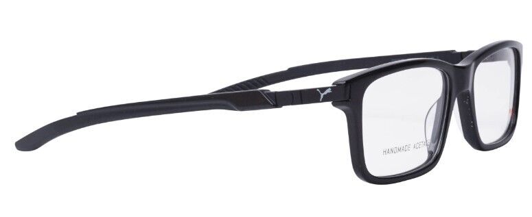 Puma PU0362O 001 Black-Black Rectangular Full-Rim Unisex Eyeglasses