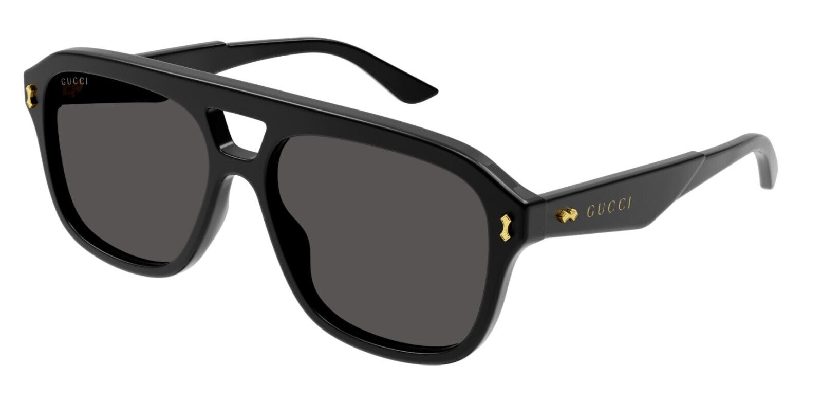 Gucci GG1263S 001 Black/Grey Teardrop Men's Sunglasses