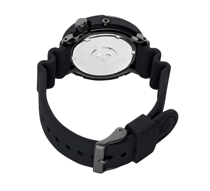 Seiko Prospex Solar Diver's Black Silicone Strap Round Men's Watch SNE567