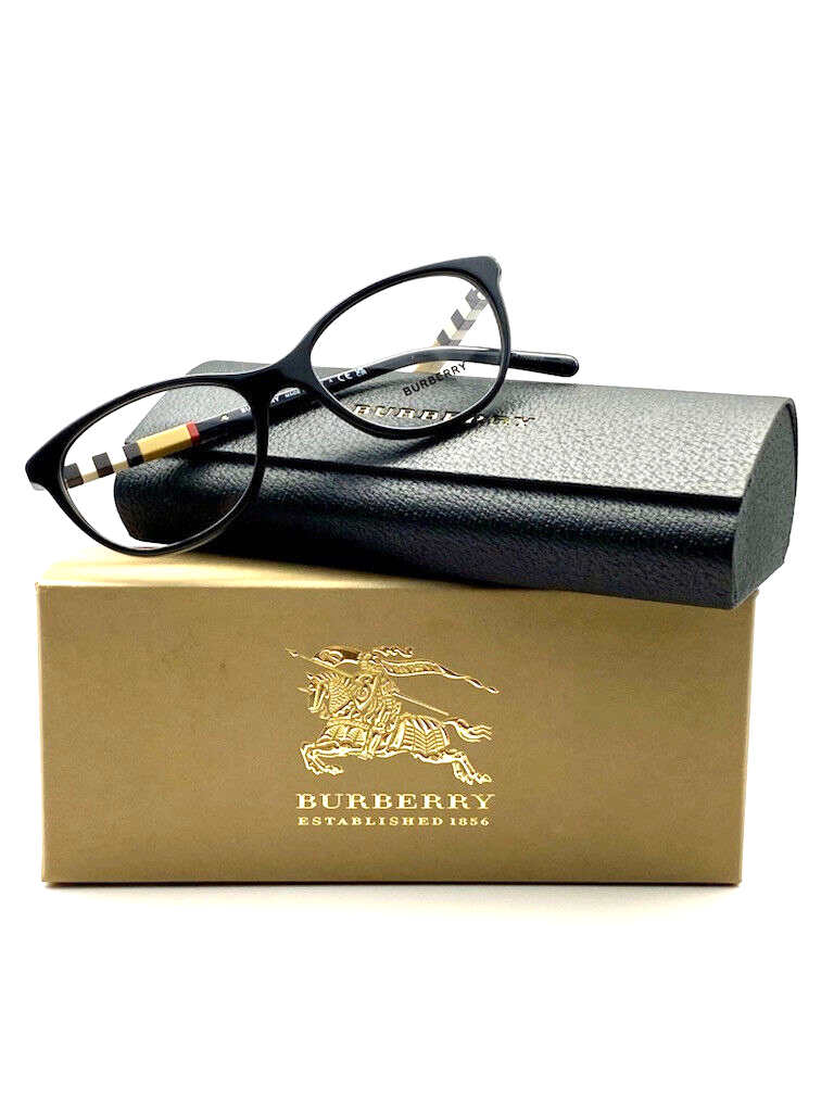 Burberry BE2205 3001 Black Full-Rim Cat-Eye Women's Eyeglasses
