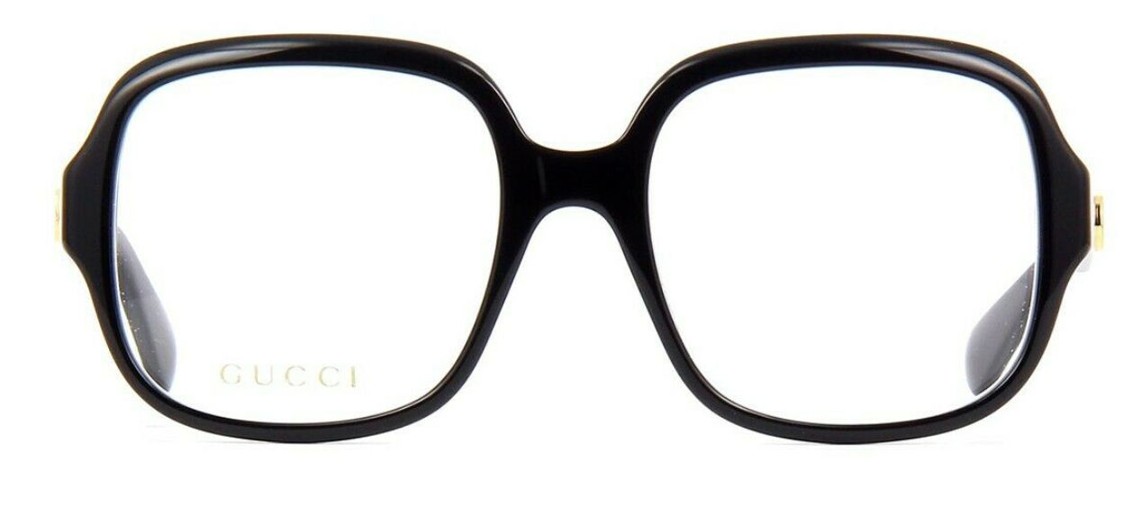 Gucci GG 0799O 001 Black Oversized Square Women's Eyeglasses