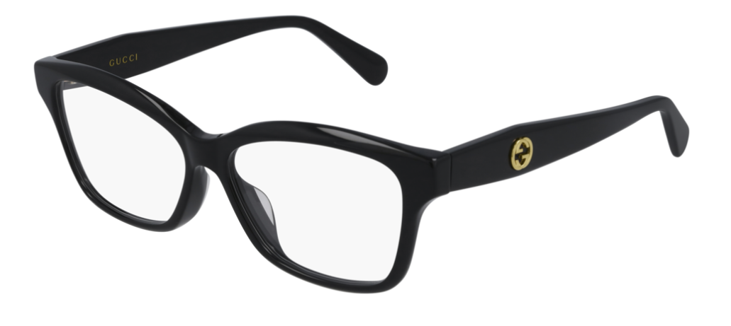Gucci GG 0801OA 001 Black Rectangle Women's Eyeglasses