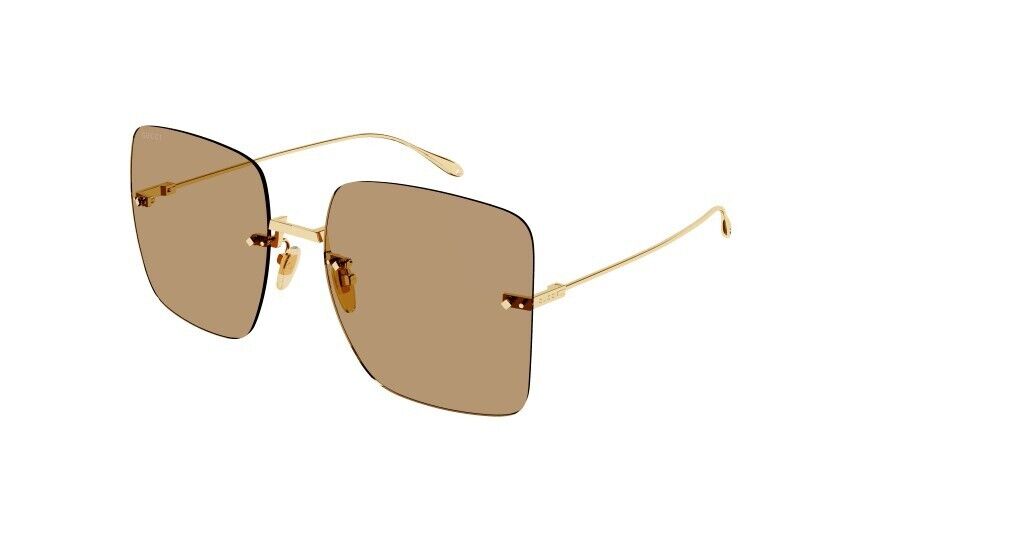 Gucci GG1147S 003 Gold/Brown Square Women's Sunglasses