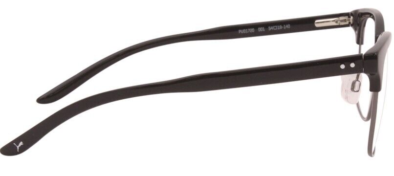 Puma PU0172O 006 Black/Black Square half-Rim Unisex Eyeglasses