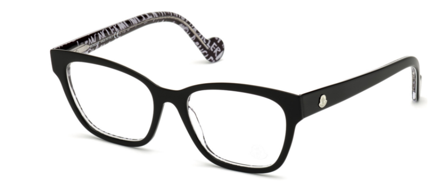 Moncler ML 5069 005 Shiny Black/Inner White Graffit Women's Eyeglasses