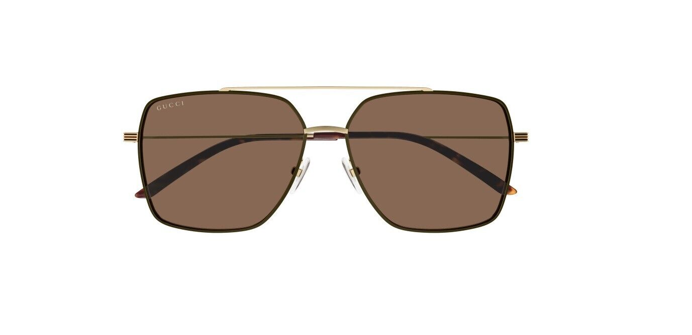 Gucci GG1053SK 002 Gold/Brown Square Men's Sunglasses