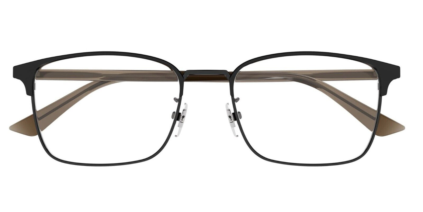 Gucci GG1124OA 003 Black-Brown Rectangular Men's Eyeglasses