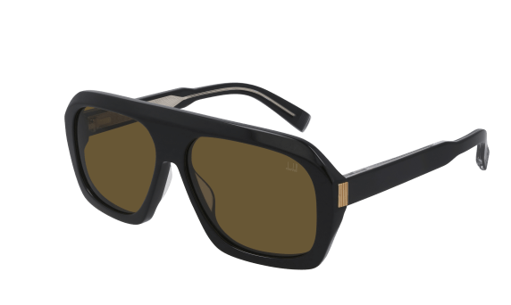 Dunhill DU0022S 001 Black/Brown Oversized Square Men's Sunglasses