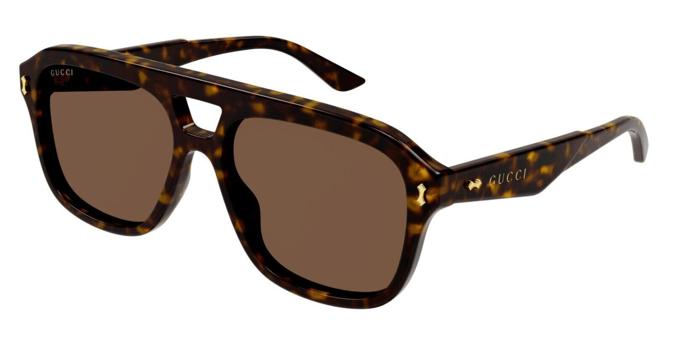 Gucci GG1263S 006 Havana/Brown Teardrop Men's Sunglasses