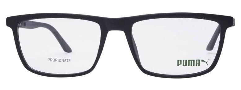 Puma PU0347O 001 Black-Black Rectangular Full-Rim Unisex Eyeglasses