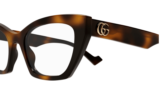 Gucci GG1334O-002 Havana Cat-eye Women Eyeglasses