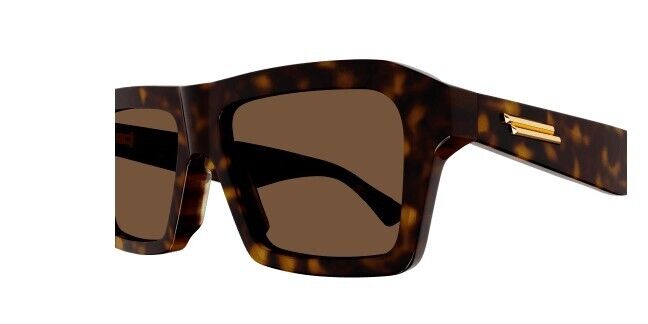 Bottega Veneta BV1213S 002 Havana/Brown Rectangular Men's Sunglasses