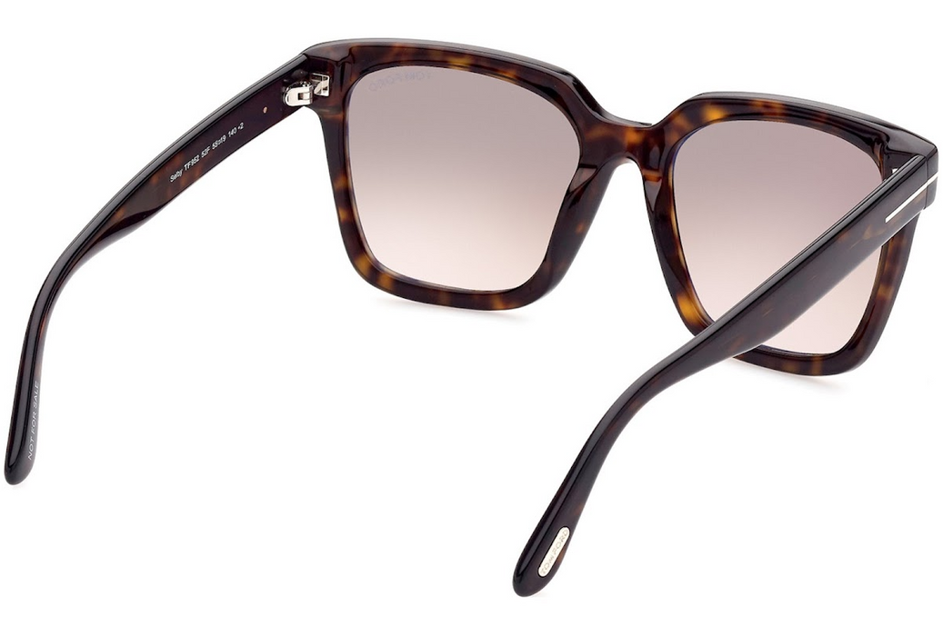 Tom Ford FT 0952 Selby 52F Shiny Dark Havana Brown Gradient Women Sunglasses