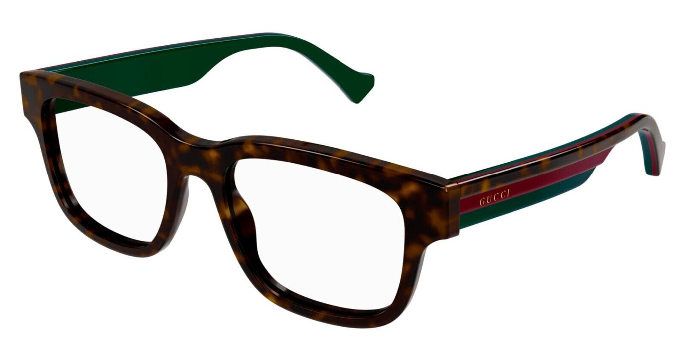 Gucci GG1303O 002 Havana Rectangular Men's Eyeglasses