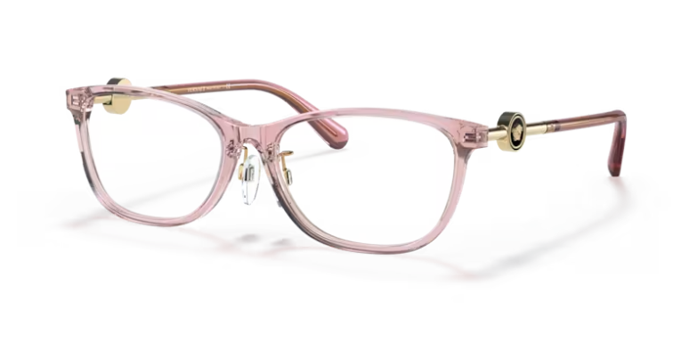 Versace 0VE3297D 5322 Transparent pink Square Eye Women's Eyeglasses