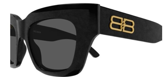 Balenciaga BB0234S-001 Black/Grey Square Women's Sunglasses