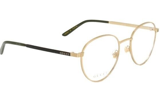 Gucci GG0942O 003 Gold-Black Round Men's Eyeglasses