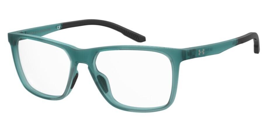 Under Armour UA 5043/G 0ZI9 Teal/Black Rectangle Men's Eyeglasses