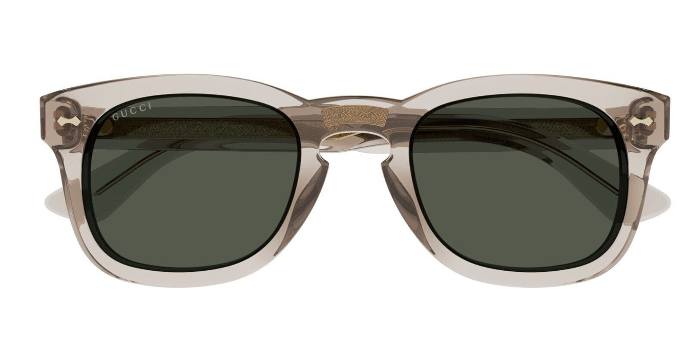 Gucci GG0182S 007 Brown/Green Square Unisex Sunglasses